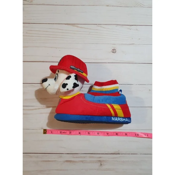 Paw Patrol Light Up Slippers, Toddler Warm Plush House Shoes, Chase & Marshall - Picture 9 of 9